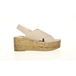 EUC Steven by Steve Madden Nude Cork Platform Slingback Sandals - Size 9